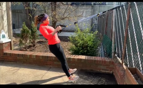Photo  credit Omaira Herrera During times of a pandemic back yard access is a luxury. Oriana Rivera, a junior at Hunter College, is not bound by the walls in her Astoria Queens home. Rivera takes advantage of her backyard space to stay active 
“I don’t want to fill my mind with negative thoughts about this pandemic. I rather exercise which fills me with positivity and energy,” said Rivera.
