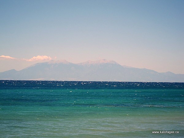 View of Mt. Olympus, across the Thermaic Gulf