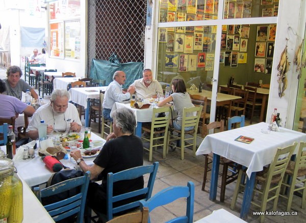 Another taverna scene, Modiano Market in Thessaloniki