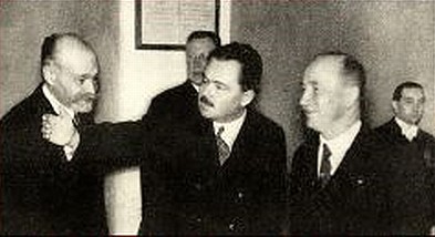 Adolph Schwarzenberg with President Beneš in Český Krumlov in 1937