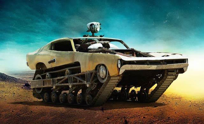 The PeacemakerThe Peacemaker belongs to the Bullet Farmer, and it's another piece of classic Mad Max iconography. This vicious vehicle looks like a roadster mashed up with some makeshift tank tracks.