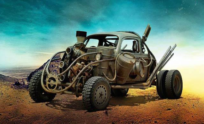 FDKPunch buggy brown! The first thing that jumps out about this rugged Volkswagen monstrosity is those fuel barrels attached to the side, perfectly engineered to spew flames into the face of any bloodthirsty fugitive daft enough to come near.